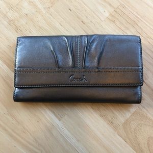 Metallic Coach wallet